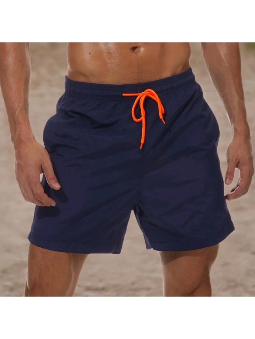 Quick Dry Men's Swim Trunks with Pockets | Adjustable Waist, Mesh Lining, Beach